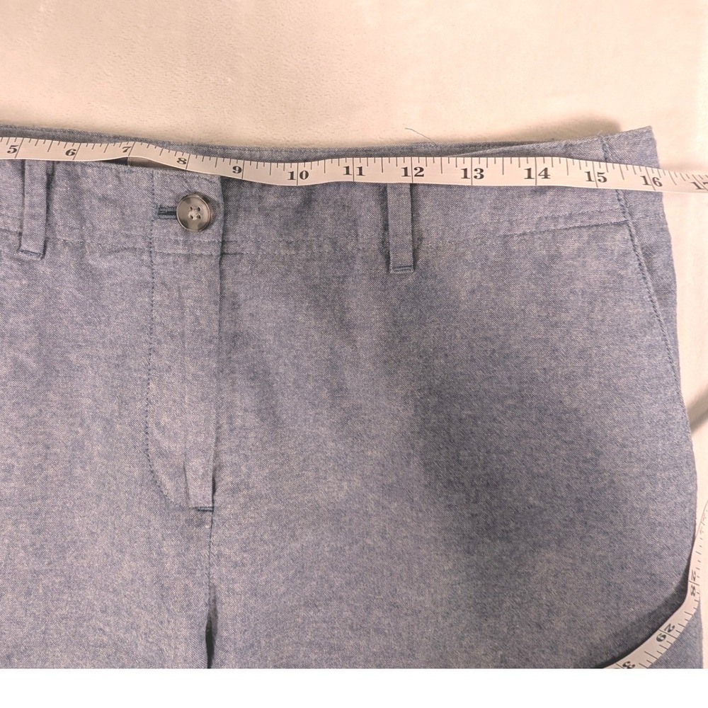 Talbots Womens Light Blue Chambray Cotton Bermuda Shorts Size 8 Coastal Beach - Picture 7 of 7